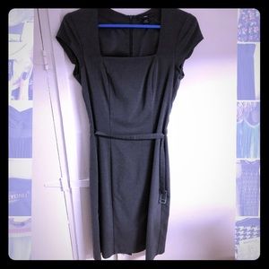 H&M Grey Professional Fitted Dress Texture